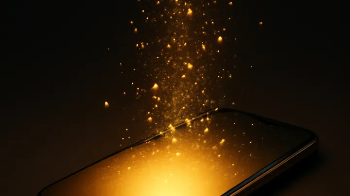 3666BIT COM Modern phone with glowing screen